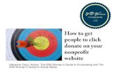 Getting People to Click DONATE on Your Nonprofit Website (June 2013, PDXTech4Good.org)