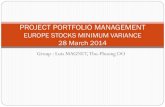[GRA 2013 - 2014] Project Portfolio Management - Europe stocks Minimum Variance
