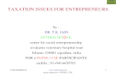 Taxation issues for entrepreneurs