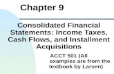 Consolidated FS-Income Taxes, Cash flows, and Installment ...