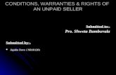 Conditions, warranties & rights of an unpaid seller