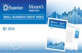 Q1 2014 Experian / Moody's Analytics Small Business Credit Index