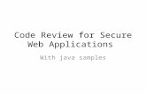 Code review for secure web applications