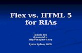 Flex vs. HTML5 for RIAS
