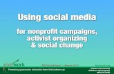 Using social media for nonprofit campaigns, activist organizing & social change (March 2013, PDXTech4Good.org)