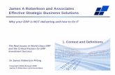 01.01 Executive Briefing  - Why your ERP is NOT Delivering and HOW to Fix it -- Context and Definitions by Dr James A Robertson