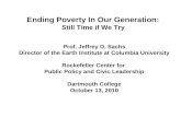 Ending Poverty in Our Generation: Still Time if We Try by Jeffrey Sachs