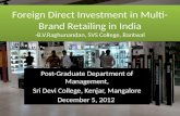 Fdi in indian retailing industry  b.v.raghunandan
