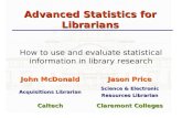 Advanced statistics for librarians