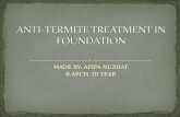 Anti termite treatment in foundation
