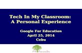 Tech In My Classroom: A Personal Experience