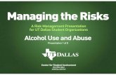 1 - Alcohol Use and Abuse - Risk Management