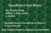 Quadratic And Roots