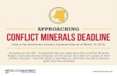 Approaching Conflict Mineral Deadline