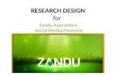 Marketing RESEARCH DESIGN for Zandu Ayurveda’s Social Media Presence