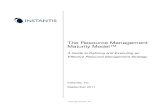 Instantis resource management maturity model (white paper)