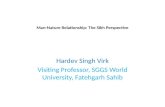 Man  nature relationship and the sikh perspective