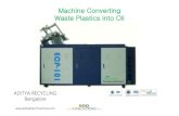 Machine Converting Waste Plastics into Oil