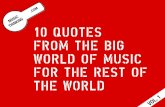 10 Quotes from the big world of music -  Vol. 1