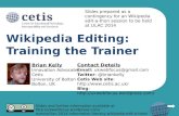 Wikipedia: Training the Trainer