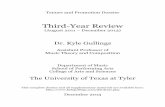 Tenure and promotion dossier - third year review