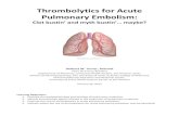 Tvp tep - thrombolytics for acute  - u texas 2013