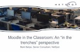 Moodle in the Classroom: An “in the trenches” perspective - Mark Bailye