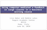 Using e-feedback in large classes in a business writing course