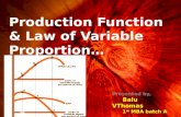 Production function & law of variable proportion