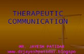 Therapeutic communicatio