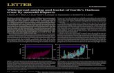 Widespread mixing and_burrial_of_earth_hadean_crust_by_asteroid_impacts