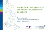 Bring Your Own Device - the answer or just more questions