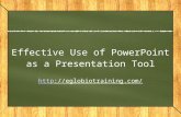 Effective use of power point as a presenting tool