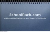 SchoolRack.com - Screenshots Highlighting the Functionality of the Website