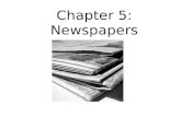 COM 101 Chapter 5: Newspapers