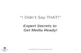 Get Media Ready: Expert tips to get you ready for your next media interview