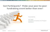 Peer to peer fundraising strategies for nonprofits
