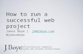How to run a successful web project