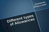 Different types of allowances