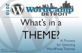 What's in a Theme? A Process for Selecting WordPress Themes