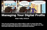 Managing Your Digital Profile