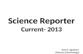 Science reporter 2013