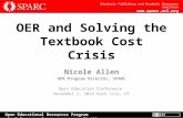 OER and Solving the Textbook Cost Crisis (#opened13 11.07.13 Park City, UT)