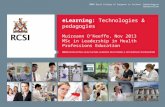 eLearning: Technologies & pedagogies