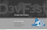Google App Engine -  Devfest India 2010