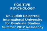 Balcerzak positive psychology iugs summer 2012