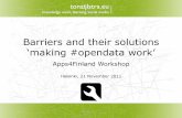 Workshop 'Barriers to Open Data' Apps4Finland