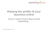 Raising the Profile of Your Business Online