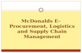 Mc donald’s e procurement, Supply Chain and Logistics