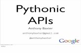Pythonic APIs - Anthony Baxter